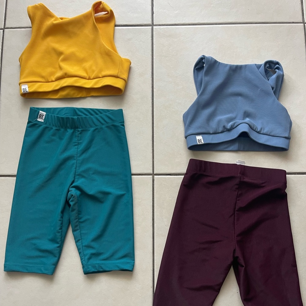 SimplyBE Dance Originals tops and biker shorts